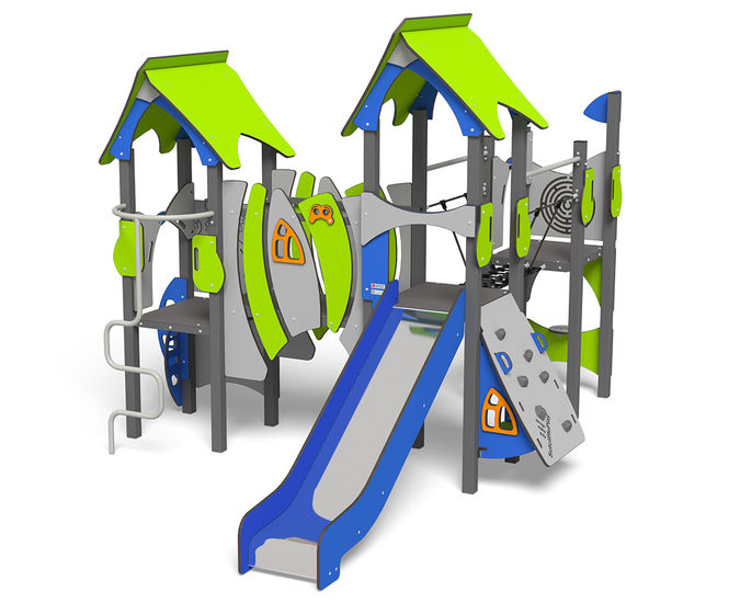 Unicorn Multi Play Unit - metal and HDPE climbing frame for toddlers