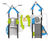 Unicorn Multi Play Unit - metal and HDPE climbing frame for toddlers 4