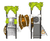 Wolf Multi Play Unit - metal climbing frame with treehouse bridge 1