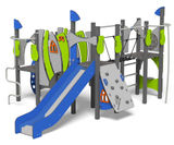 Mermaid Multi Play Unit - large HDPE & steel climbing frame for playgrounds - on this page