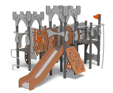 Armour Multi Play Unit - metal castle climbing frame for playgrounds