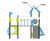 Gnome Multi Play Unit - metal climbing frame with slide for playgrounds 3