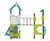 Gnome Multi Play Unit - metal climbing frame with slide for playgrounds 2