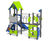 Gnome Multi Play Unit - metal climbing frame with slide for playgrounds 1