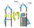 Troll Multi Play Unit - metal climbing frame for playgrounds with slide 3