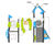 Centaur Multi Play Unit - metal playground climbing frame for children 3-8 2