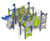 Imp Multi Play Unit - metal climbing frame with HDPE panels for playgrounds 1