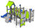Selkie Multi Play Unit - metal climbing frame for toddlers with slide 3