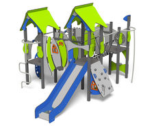 Giant Multi Play Unit - metal climbing frame with slide for playgrounds