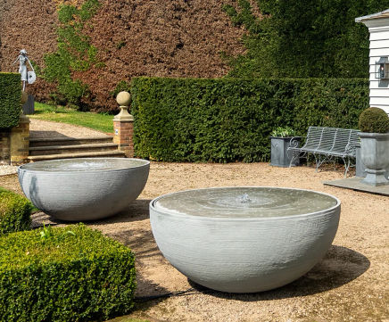Opus Water Bowl - large metal outdoor garden water feature