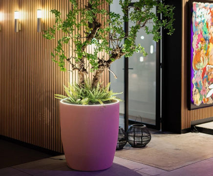 Playful Pots - handmade outdoor planters with integrated LED lighting
