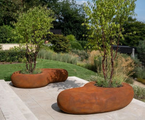 Bench Planter - custom outdoor seating with integrated planter