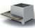 V61 - stainless steel planter with integrated wood or metal bench 1