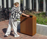 Box Bin Extra Slim - slim Corten steel outdoor recycling waste bin - on this page
