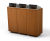 Box Bin Extra Slim - corten steel recycling bin with rain cover 4