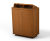 Box Bin Extra Slim - corten steel recycling bin with rain cover 2