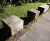 v55 - green oak and corten steel stool for public spaces 3