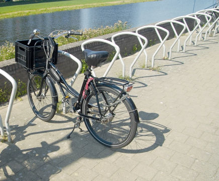 Clip Bike Rack - steel or stainless street bicycle parking stand