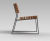 v56 - contemporary hardwood and steel single outdoor chair 1