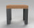 V56 - contemporary hardwood and steel stool 2
