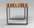 V56 - contemporary hardwood and steel stool 1