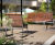 V32t - contemporary steel and hardwood outdoor chair for public spaces 5