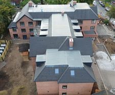 Thin Flat Duo concrete roof tiles installed on new care facility