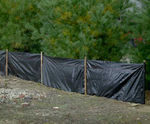 Silt Stop 100 LP - sediment control fence with hardwood stakes for sites