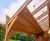 Timber entrance canopy with glazed green roof for residential home 2