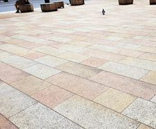 Granite paving, setts, step units, kerbs and edging - Whitfield Gardens