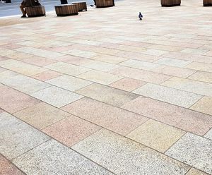 Granite paving, setts, step units, kerbs and edging - Whitfield Gardens