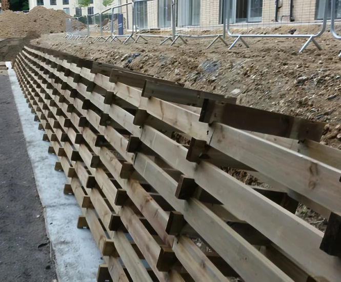 Criblok Solutions - retaining wall system for stone infill structures