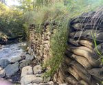 Concrete-filled bagwork addresses riverbank erosion from continuous scour