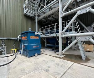 Settlement tank removes repeated blockages in effluent treatment system