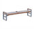 Tee - contemporary timber and metal outdoor bench with armrests 0