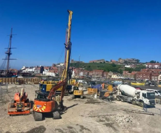 Installation of rigid inclusions at Maritime Training Hub, Whitby