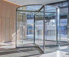 Infinite Full Glass Revolving Door - glass entry door for public spaces