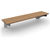 Stave 4-Slat Wall Seat - hardwood wall-mounted public seating 5