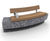 Stave 4-Slat Wall Seat - hardwood wall-mounted public seating 6