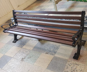 Winster Park Seat - outdoor bench with aluminium and timber for parks