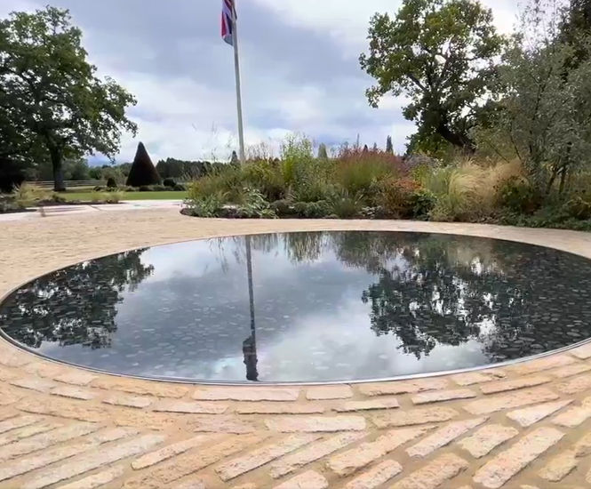 Mirror pool installation in Cheshire