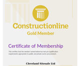 We are a Constructionline Gold accredited manufacturer - on this page