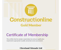 We are a Constructionline Gold accredited manufacturer