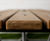 Hallon Picnic Table - outdoor pine bench with metal frame 8