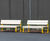Rosenlund Park Bench - grey wood and metal outdoor seating with arms 1