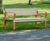 Rosenlund Park Bench - grey wood and metal outdoor seating with arms 3