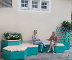 Rosenlund - multifunctional seating with planter and trellis
