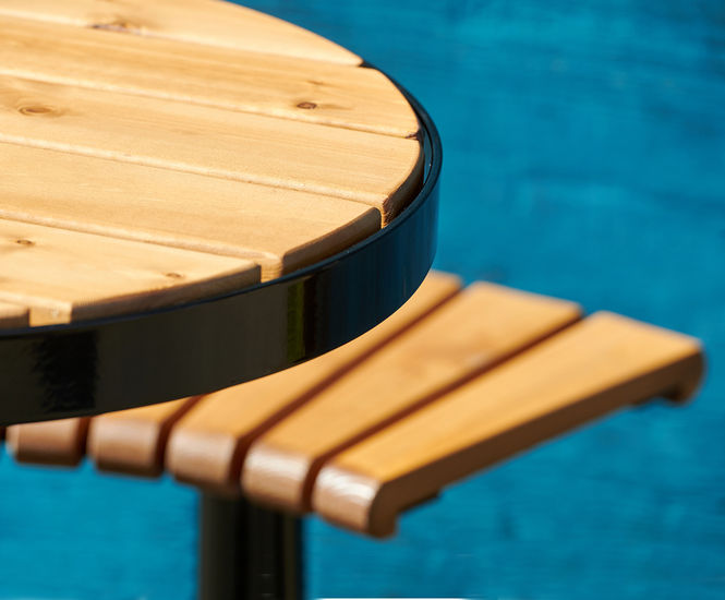 Sofiero Round Bar Table - outdoor metal table for parks and cafes