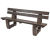 Moulded Backrest Bench - recycled plastic outdoor 3-seater bench 2