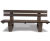 Moulded Backrest Bench - recycled plastic outdoor 3-seater bench 1